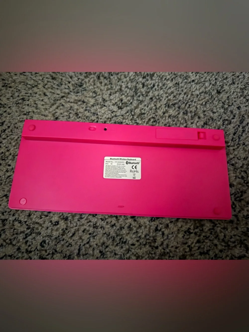 Slim Wireless Pink Bluetooth Keyboard